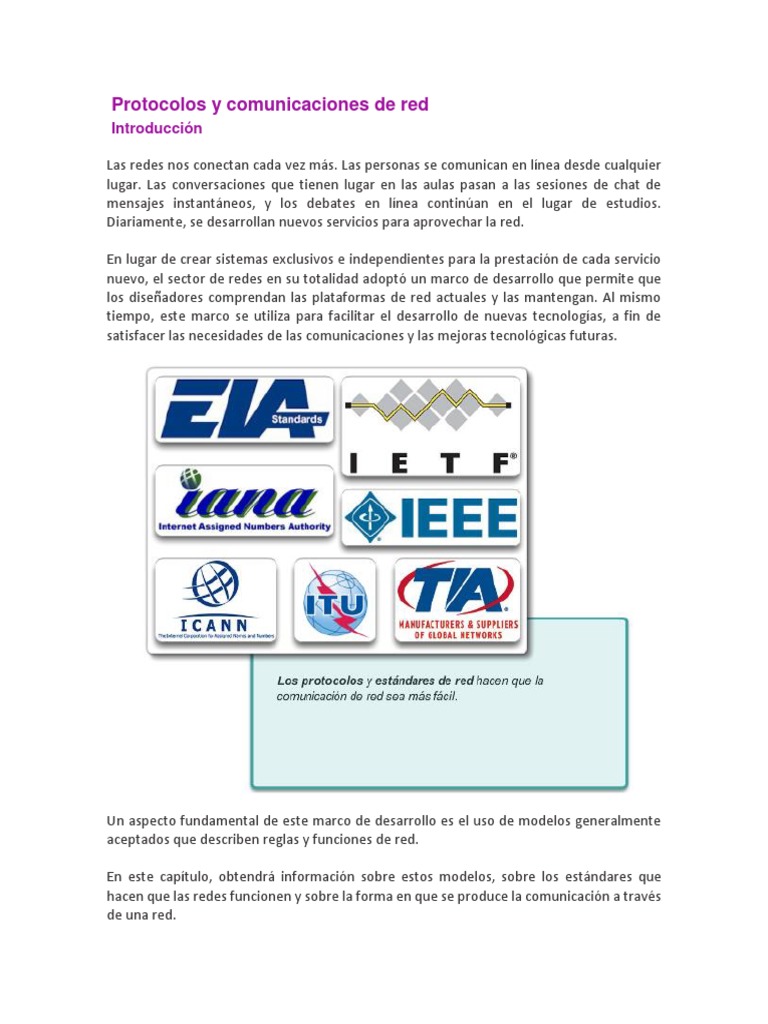 Protocolos y Comunicaciones de Red | PDF | Red de computadoras ...