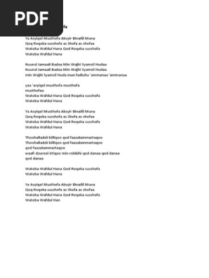 Ya Asyiqol Musthofa Docx Sholawat nabi temu pengantin 12. ya asyiqol musthofa docx