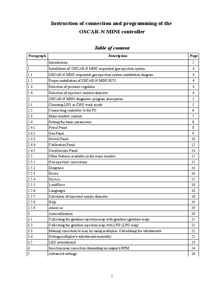 Instruction of Connection and Programming of OscarN Mini Controller
