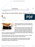 Cara Ini Bisa Turunkan Risiko Kanker Hingga 50 Persen