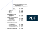 Tarif Pelayanan Puskesmas