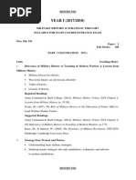 Military History & Strategic Thought Syllabus