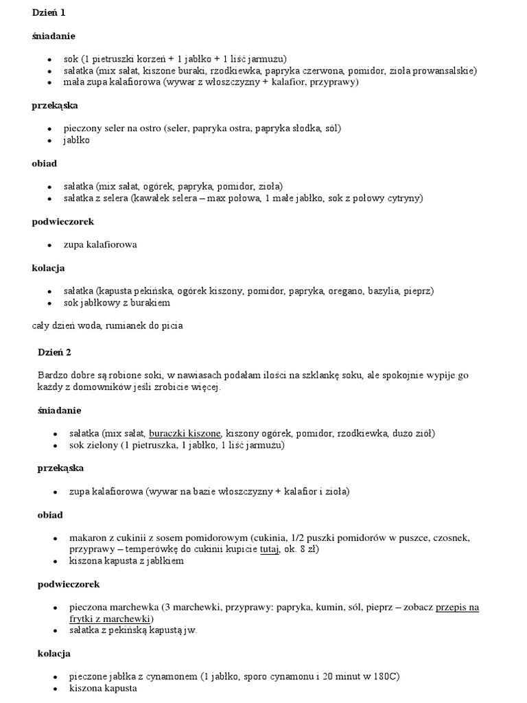 Dieta Dr Dąbrowskiej Przepisy Na 14 Dni Pdf