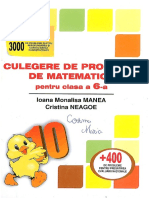 Culegere de Probleme de Matematica Clasa A VI A PDF