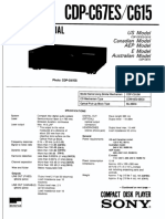 Sony Cdp-c615 C67es