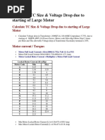 Calculate Transformer Size and Motor