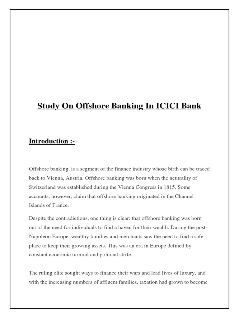 Offshare Bank Bank Secrecy Tax Haven