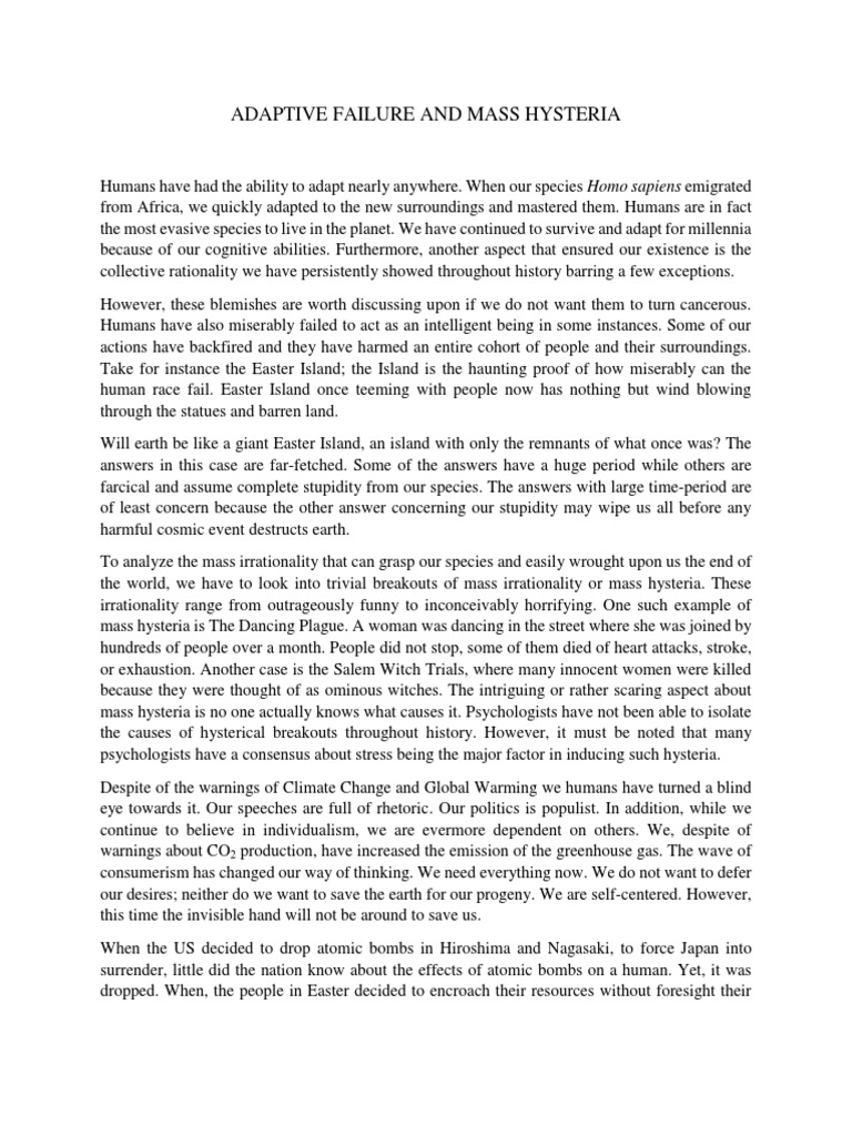 Mass hysteria essay 07 picture