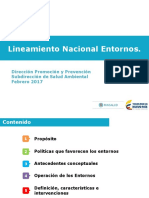 Lineamientos Nacionales Entornos Saludables