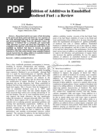 Effect of Addition of Additives in Emulsified