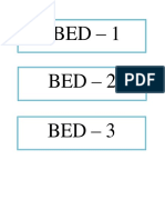 Bed - 1 Bed - 2 Bed - 3