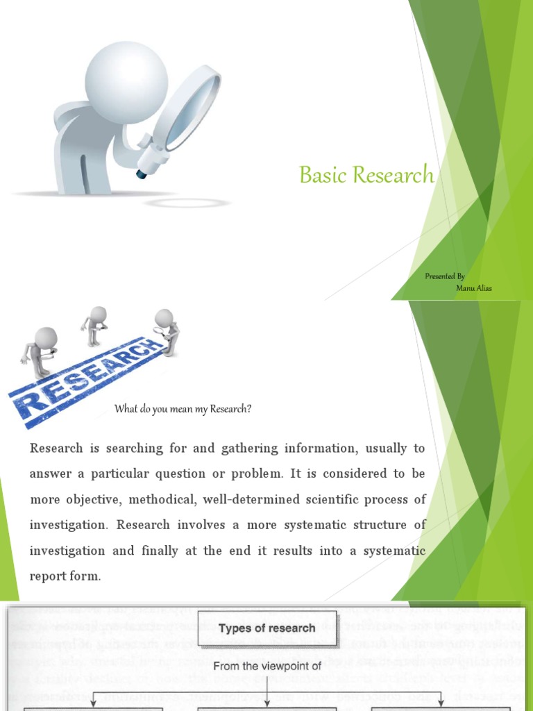 Basic Research: Presented by Manu Alias | PDF