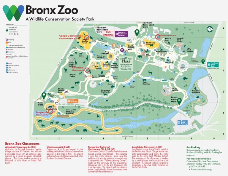 Bronx Zoo Map Pdf Bronx Zoo Classroom Map | Pdf | Transport | Further Education