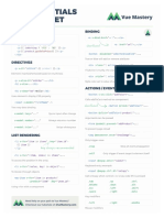 Vue Essentials Cheat Sheet