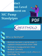 Non-Contact Continuous Level Measurement On MC Pump Standpipes