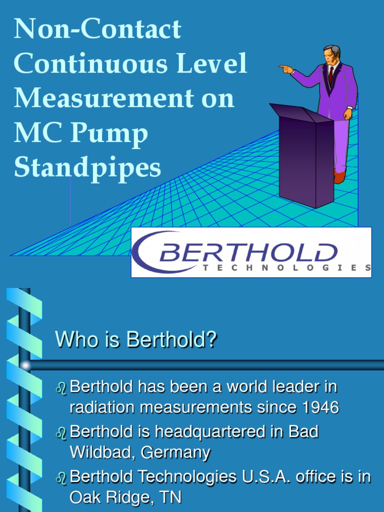 Non-Contact Continuous Level Measurement On MC Pump Standpipes | PDF ...