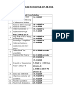 Revised Schedule of AP Tet