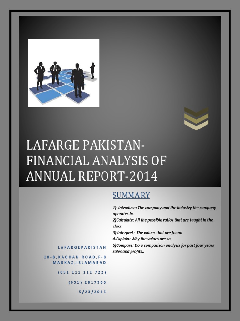 Lafarge PakistanFinancial Analysis of Annual Report2014 Summa Ry