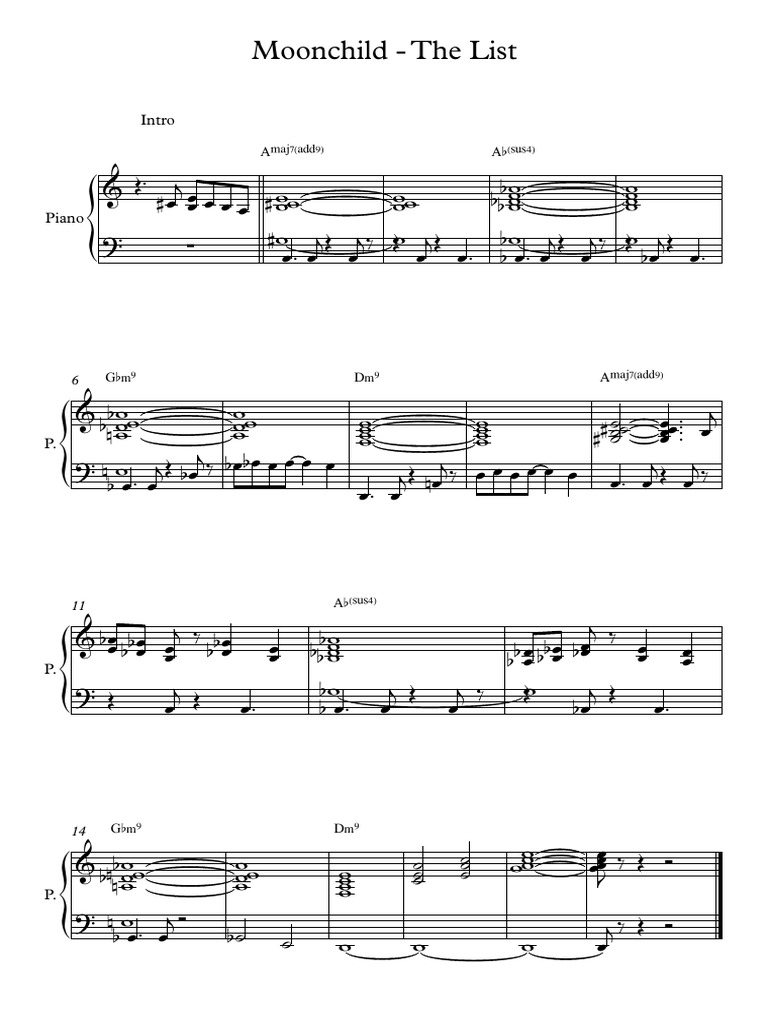 Moonchild The List