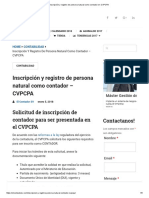 Inscripción y Registro de Persona Natural Como Contador en CVPCPA