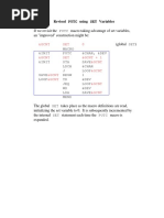 GCNT SET 0: Revised PUTC Using SET Variables