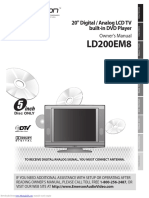 LD200EM8: 20" Digital / Analog LCD TV Built-In DVD Player