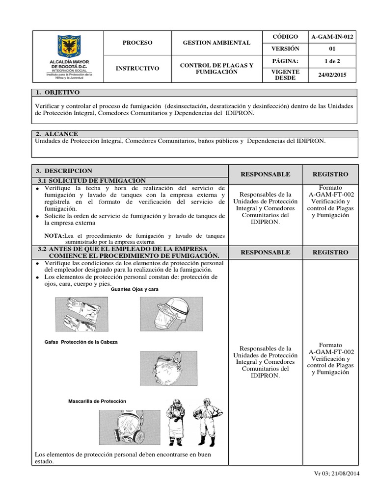 Protocolo de Fumigación y Control de Plagas | PDF | Naturaleza