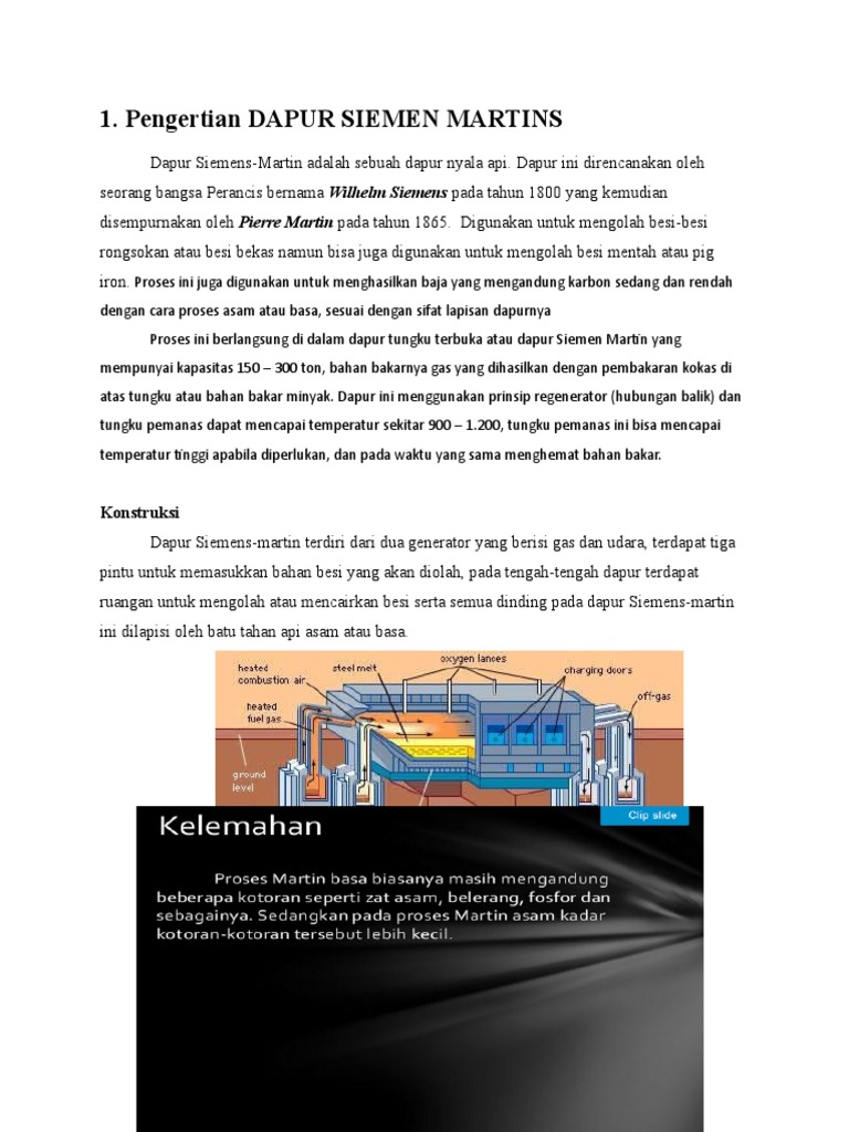 Pengertian Dapur Siemen Martins