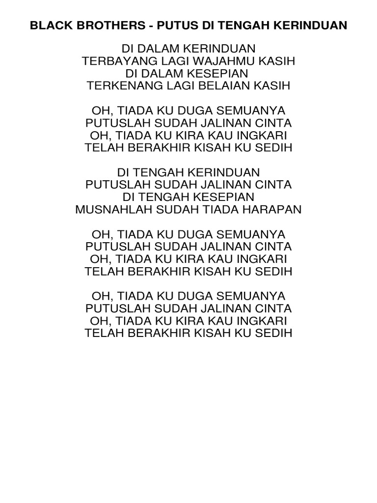 Lirik Lirik Lagu Pdf