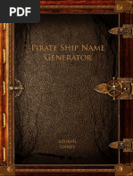 Pirate Ship Name Generator