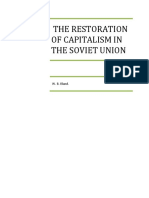 Bill Bland, The Restoration of Capitalism in the Soviet Union