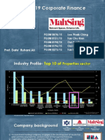 Corporate Finance - Mah Sing Group Presentation