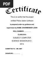 This Is To Certify That The Project Entitled Police Station Software