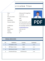 Curriculum Vitae: Formal Education