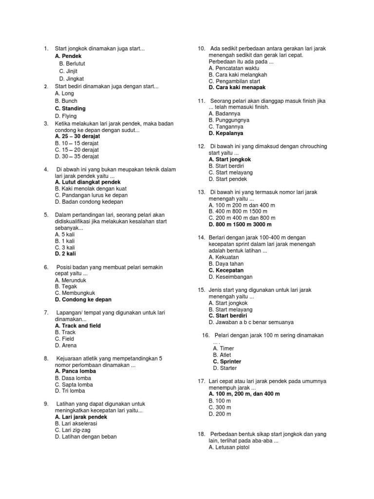 Start Jongkok Dinamakan Juga Start Cara Golden