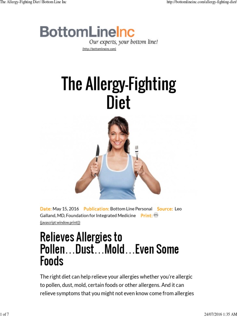 The AllergyFighting Diet PDF Flavonoid Allergy