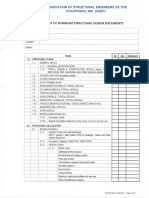 ASEP Checklist of Minimum Structural Design Documents