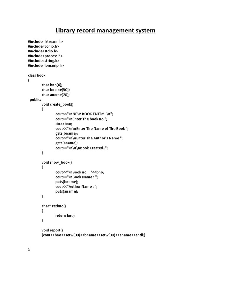 Library Record Management System | Download Free PDF | Analysis ...