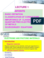 Basic Definition - Classification of Conductors - Importance of Classical and