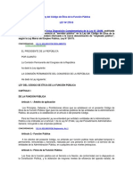 PLAN 127 2014 Ley Del Código de Ética de La Función Pública y Reglamento