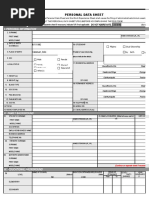 CS Form No. 212 Revised Personal Data Sheet 2 Blank Form