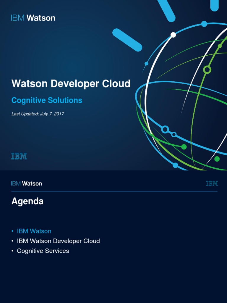 Ibm Watson Cognitive Solutions Pdf Watson Computer Speech