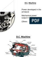 D.C. Machine: Power Developed in The Armature Mechanical Power Output in The Shaft Others