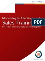 Maximizing the Effectiveness of Sales Training