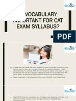 Is Vocabulary Important For Cat Exam Syllabus