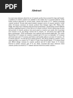 Consumer Survey of Cosmetic Products