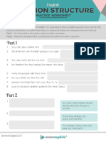 English Question Structure Fillable