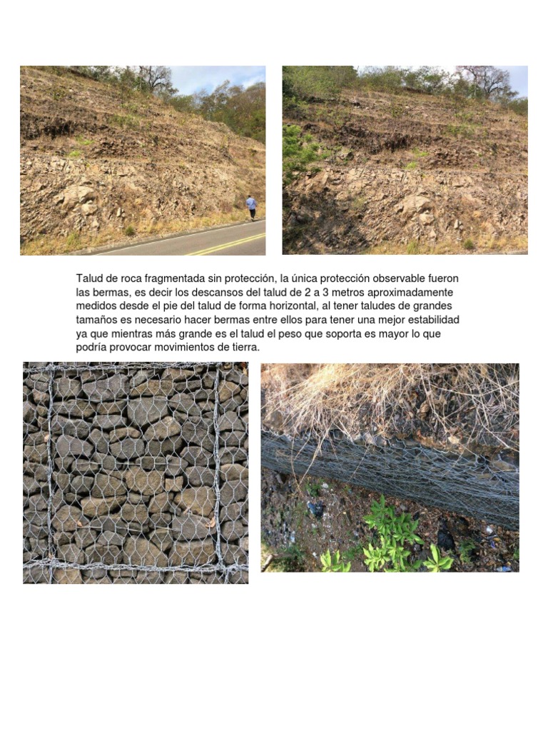 Diseño de Bermas y Gaviones en Taludes | PDF | Aluminio | Rieles