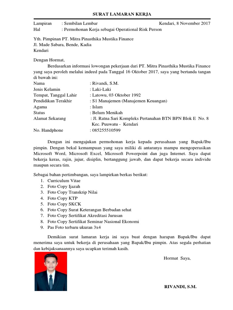 Download 61+ Contoh Surat Surat Lamaran Kerja Foto Copy Terbaik Gratis