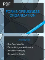 Forms Ofbusiness Organization